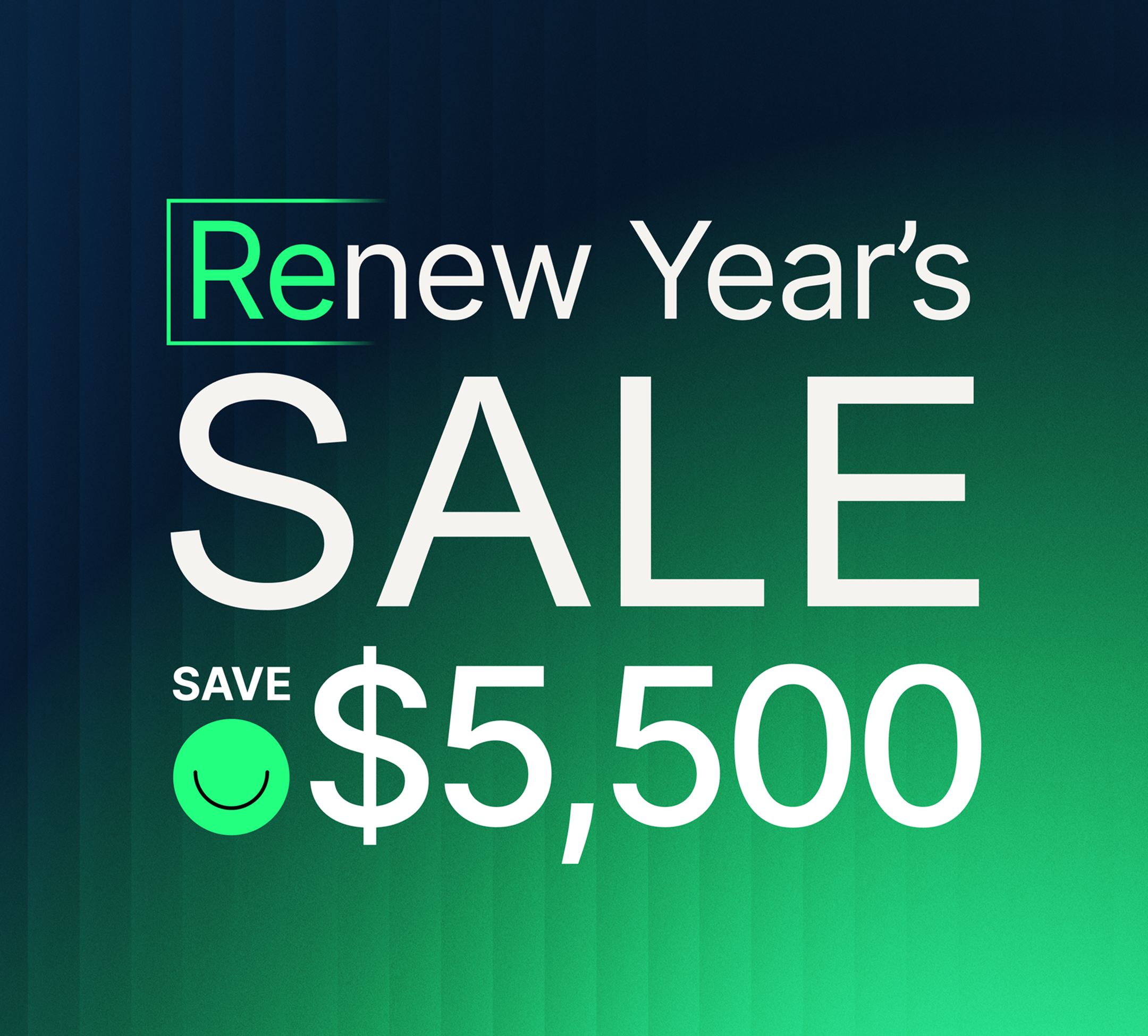Renew Year's sale 